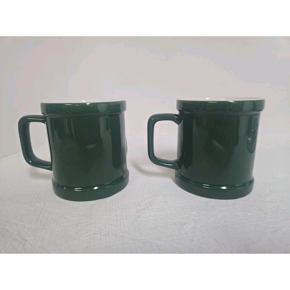 New York Jets Coffee Mugs Set of 2 Green White NFL Football Team Old Logo Cup - Picture 2 of 8